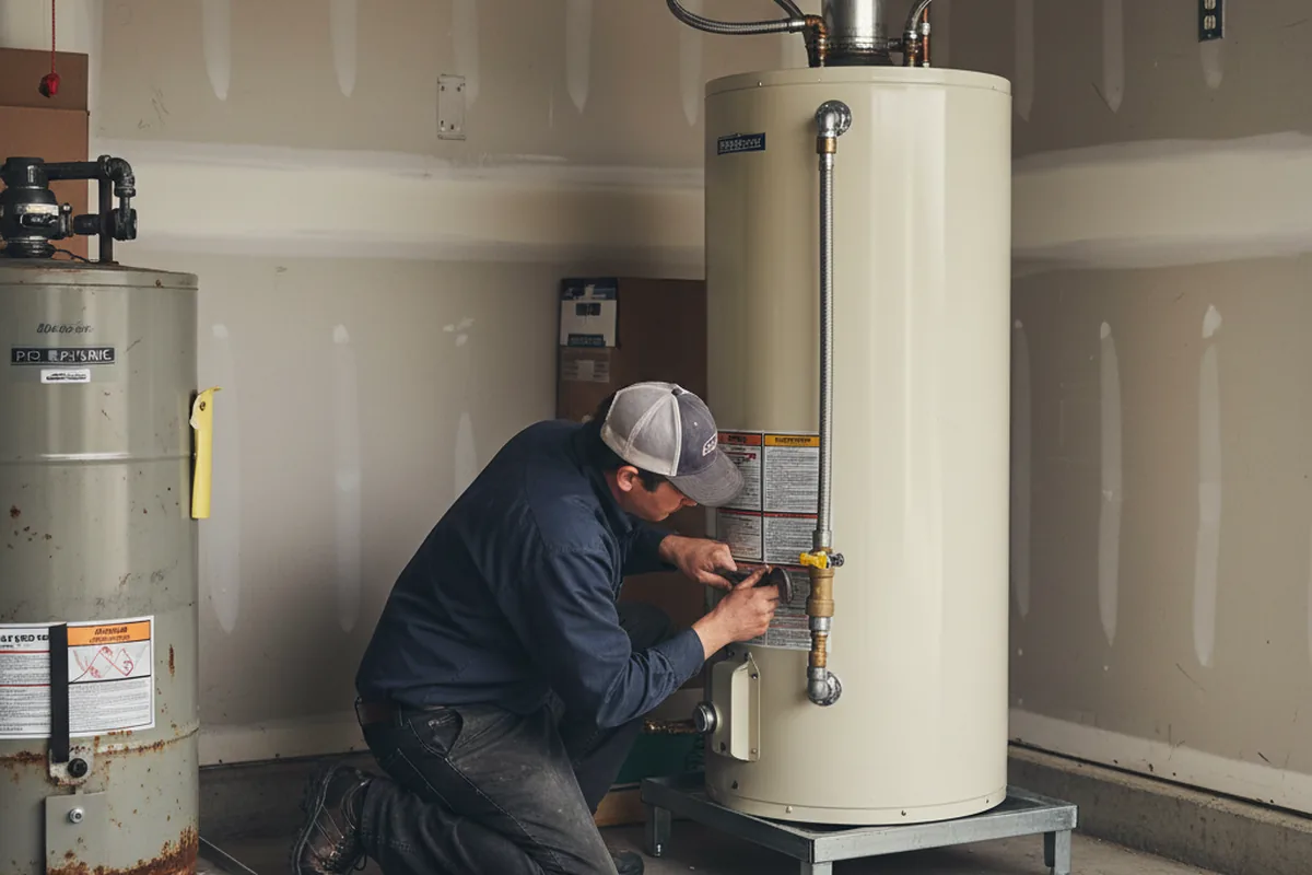 Water heater and shutoff valve replacement in Sassamansville